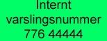 Internt n-dnummer