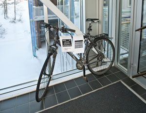 Nyhetsbilde - feilparkert sykkel