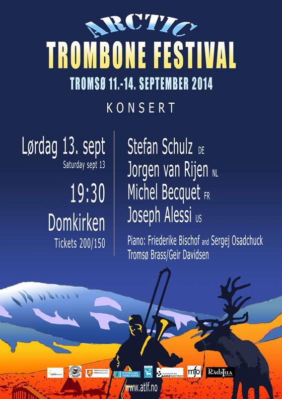 ATF-2014-Plakat-lørdag-13-d.jpg Arctic Trombone Festival. KOnsert lørdag 13. september i Domkirka kl. 19.30