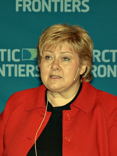 Statsminister Erna Solberg deltok også på fjorårets konferanse. Foto: Arctic Frontiers