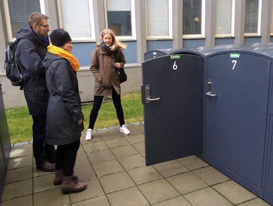 Sykkelbokser.jpg Egne sykkelbokser lånes ut for to måneder av gangen til de som er interessert. Foto: Karine Nigar Aarskog