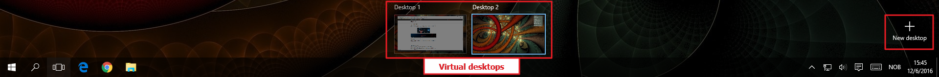 Create a new virtual desktop
