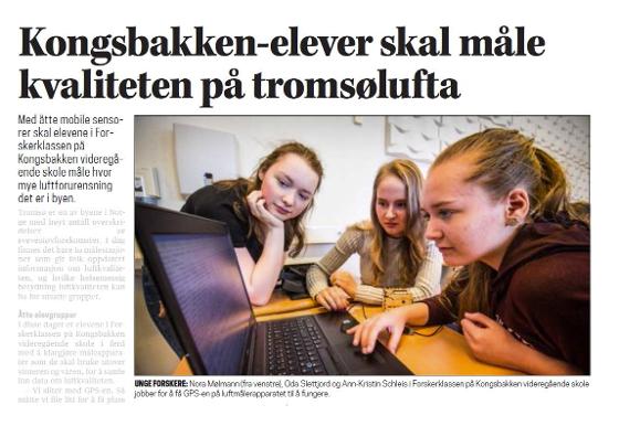 Illustrasjonsbilde Kongsbakken-elever skal måle kvaliteten på Tromsølufta