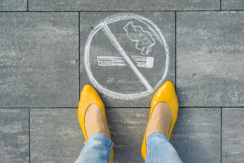 gule sko og ikke røyke skilt