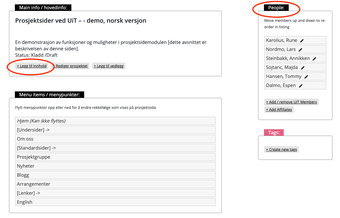 Illustrasjon av admin-del