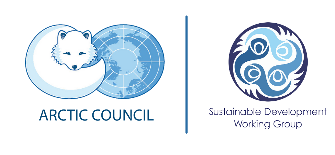 Logoane til Arktisk Råd og SDWG
