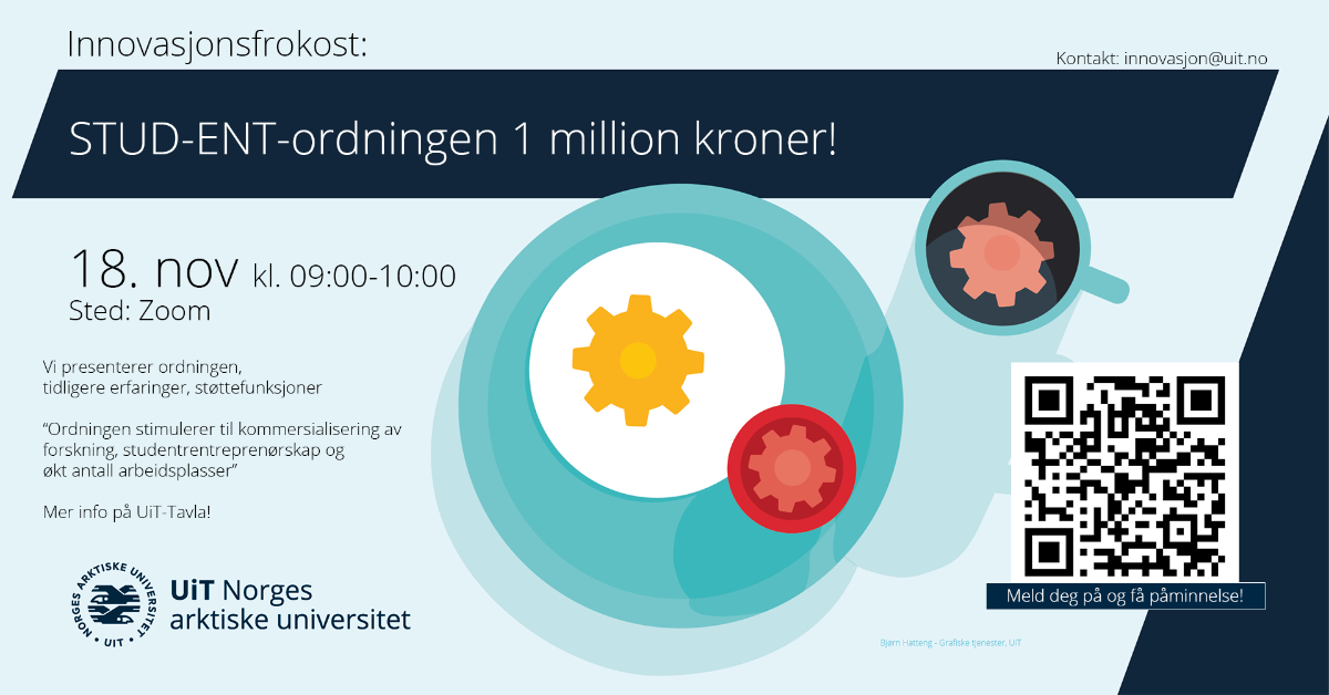 Innovasjonsfrokost: STUD-ENT-ordningen 1 million kroner!