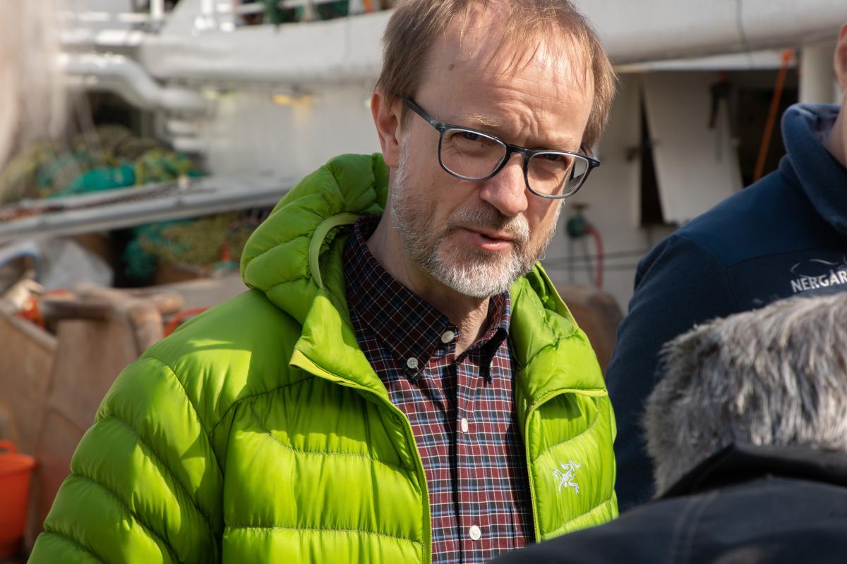 Bilde av McNicol ombord i et skip