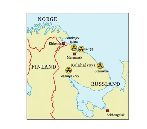 kart atominstallasjoner