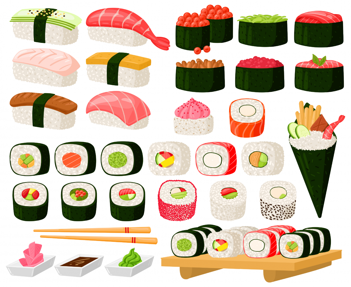 sushi cartoon