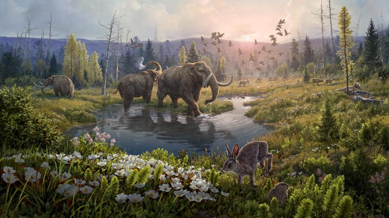 mastodonter i urgammelt landskap