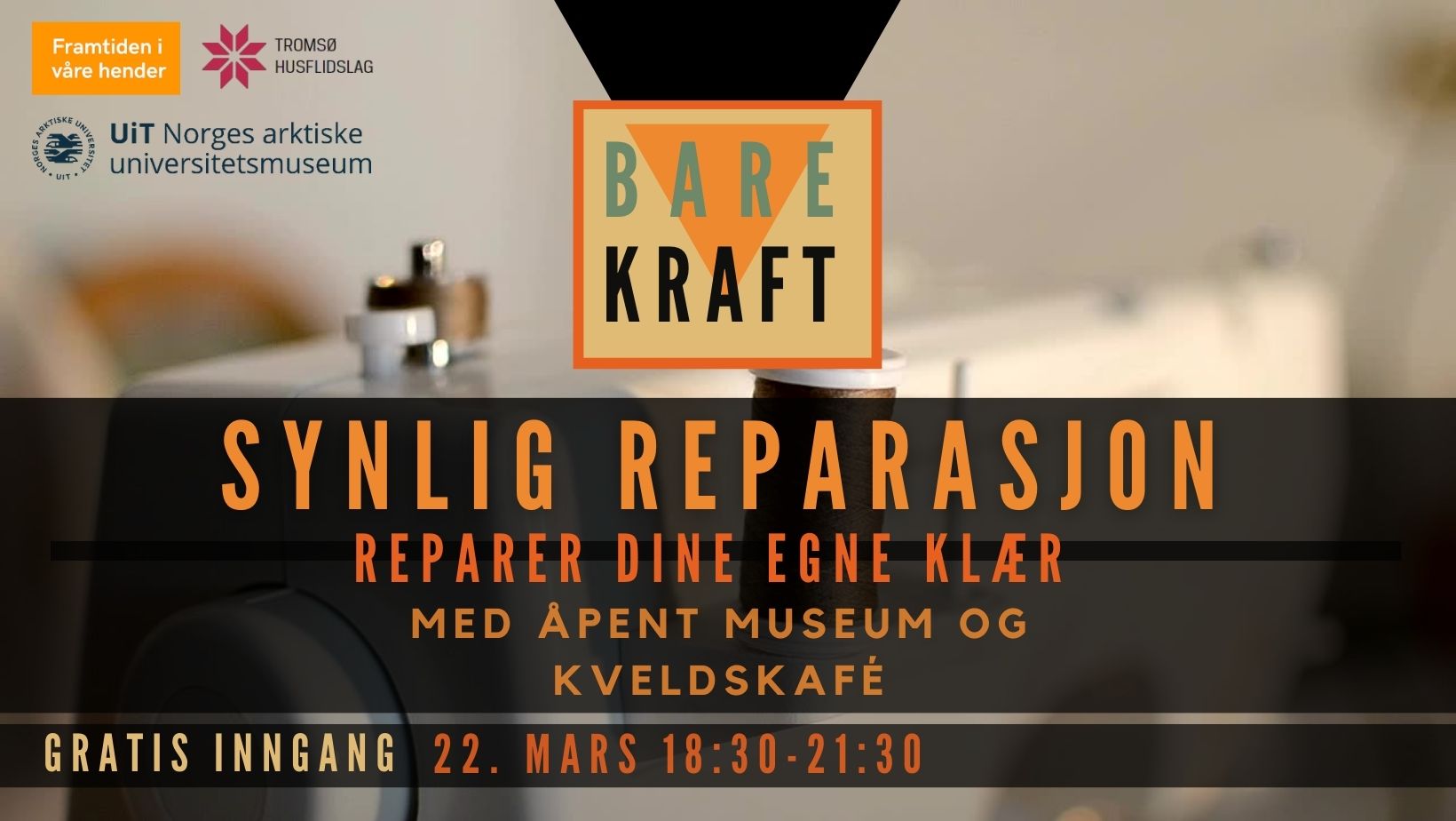 Illustrasjons-/bannerbilde for BAREKRAFT: Synlig reparasjon - reparer dine egne klær// Visual mending - repair your own clothes