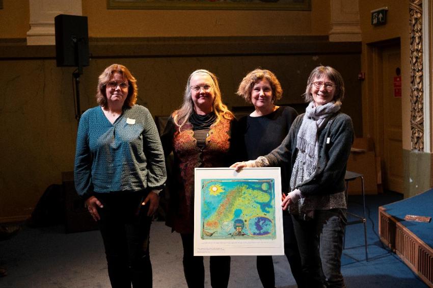 Fra prisutdelinga: Tone Reiertsen(NINA), Ingeborg Solvang, Anniken Førde & Bente Sundsvold (UiT)