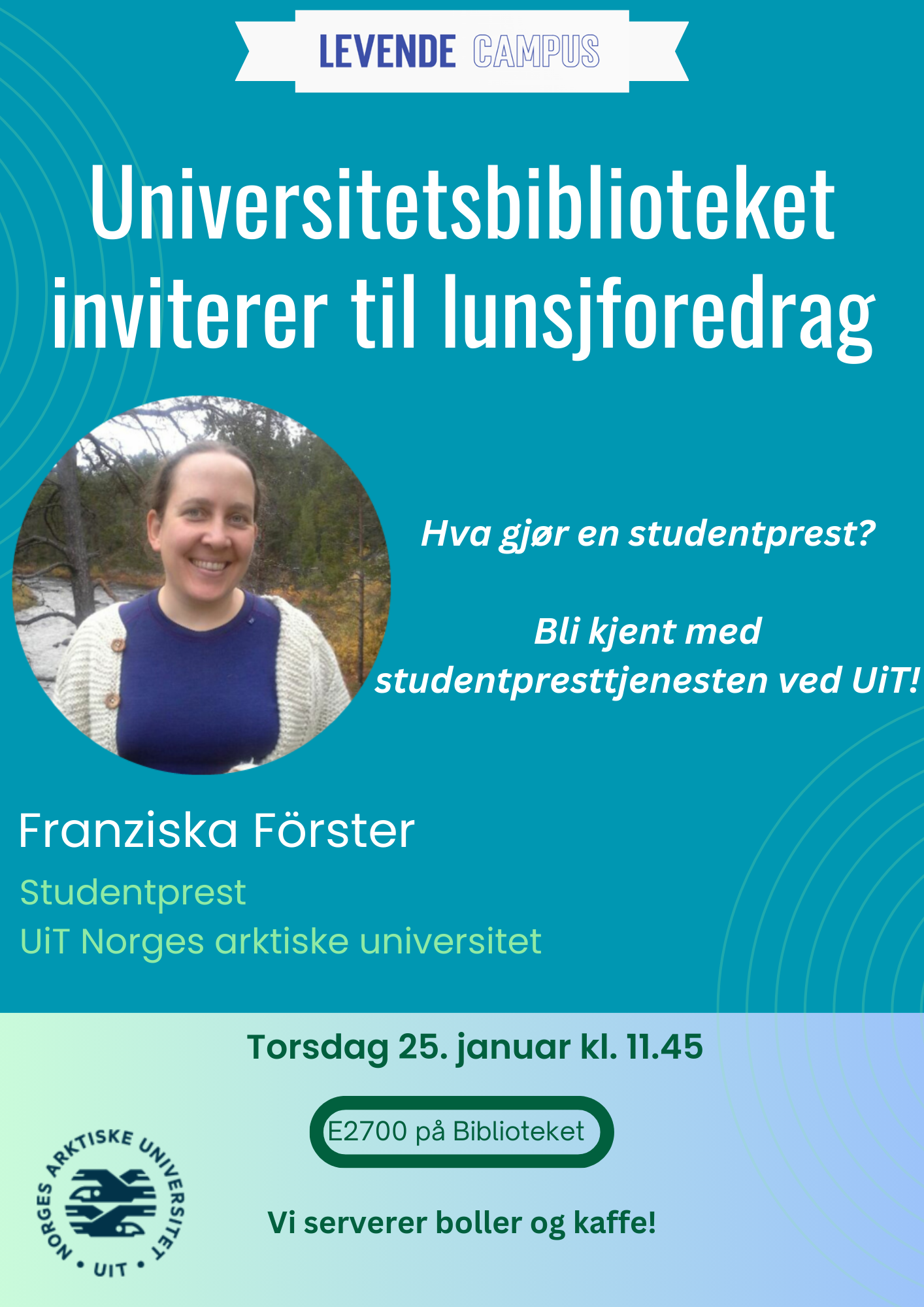 Illustrasjons-/bannerbilde for Lunsjforedrag med studentprest Franziska F&ouml;rster