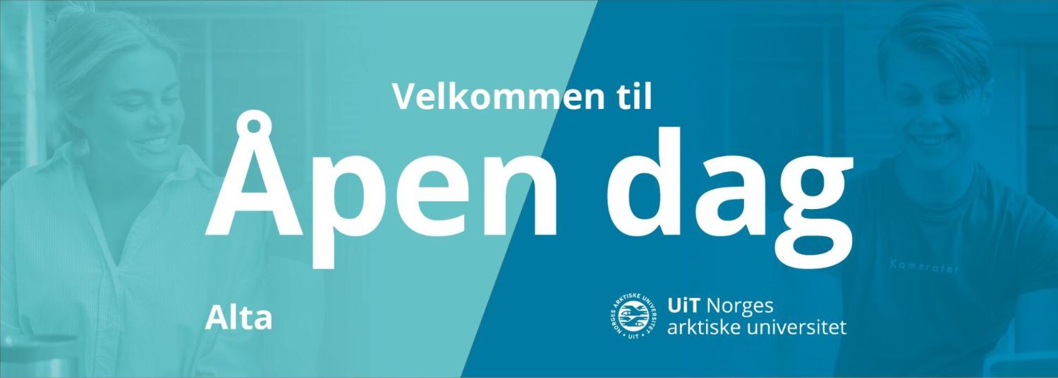 Illustrasjons-/bannerbilde for Åpen dag 2024 ved UiT i Alta
