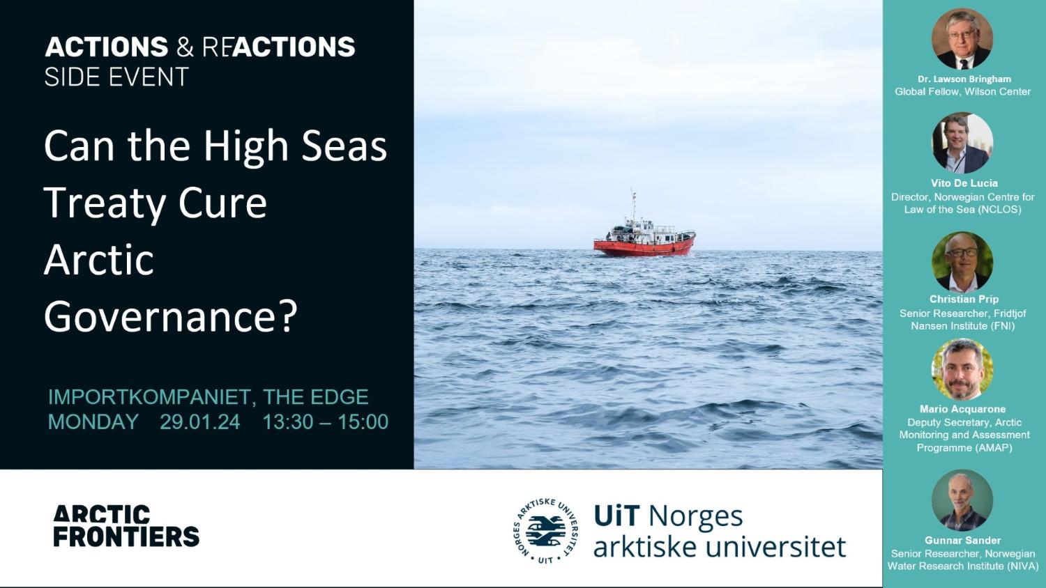 Illustrasjons-/bannerbilde for Arctic Frontiers side event - Can the High Seas Treaty Cure Arctic Governance?