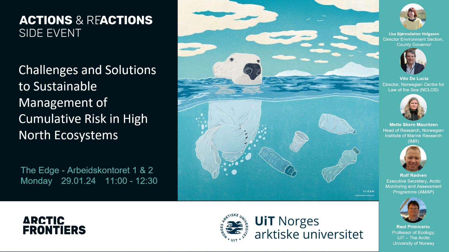Illustrasjons-/bannerbilde for Arctic Frontiers side event - Challenges and Solutions to Sustainable Management of Cumulative Risk in High North Ecosystems