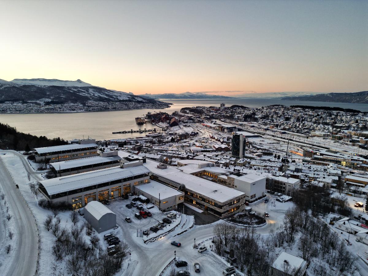 Oversiktsbilde av Narvik sentrum