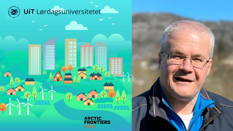 Illustrasjonsbilde med professor og smarte byer