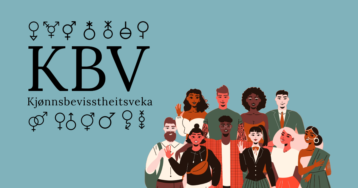 Illustrasjons-/bannerbilde for Kjønnsbevisstheitsveka (KBV) / Gender Awareness Week (GAW) 