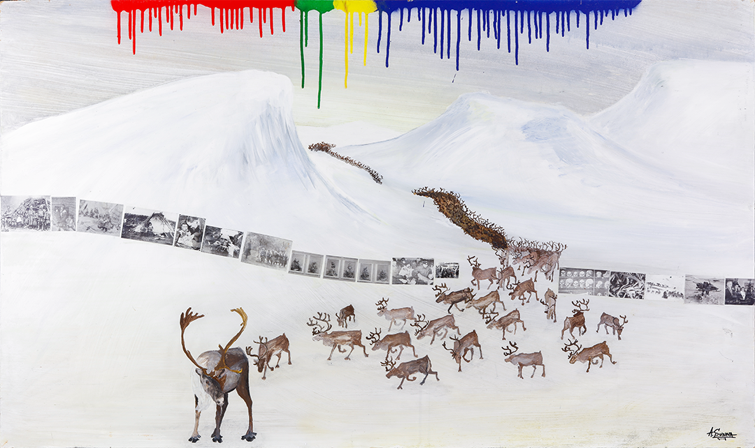 Illustrasjons-/bannerbilde for Kunstutstilling på Riddu Riđđu Festivála «Visualizing Arctic Voices»
