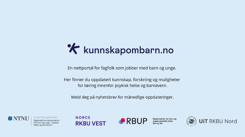 Kunnskapombarn - en nettportal for fagfolk