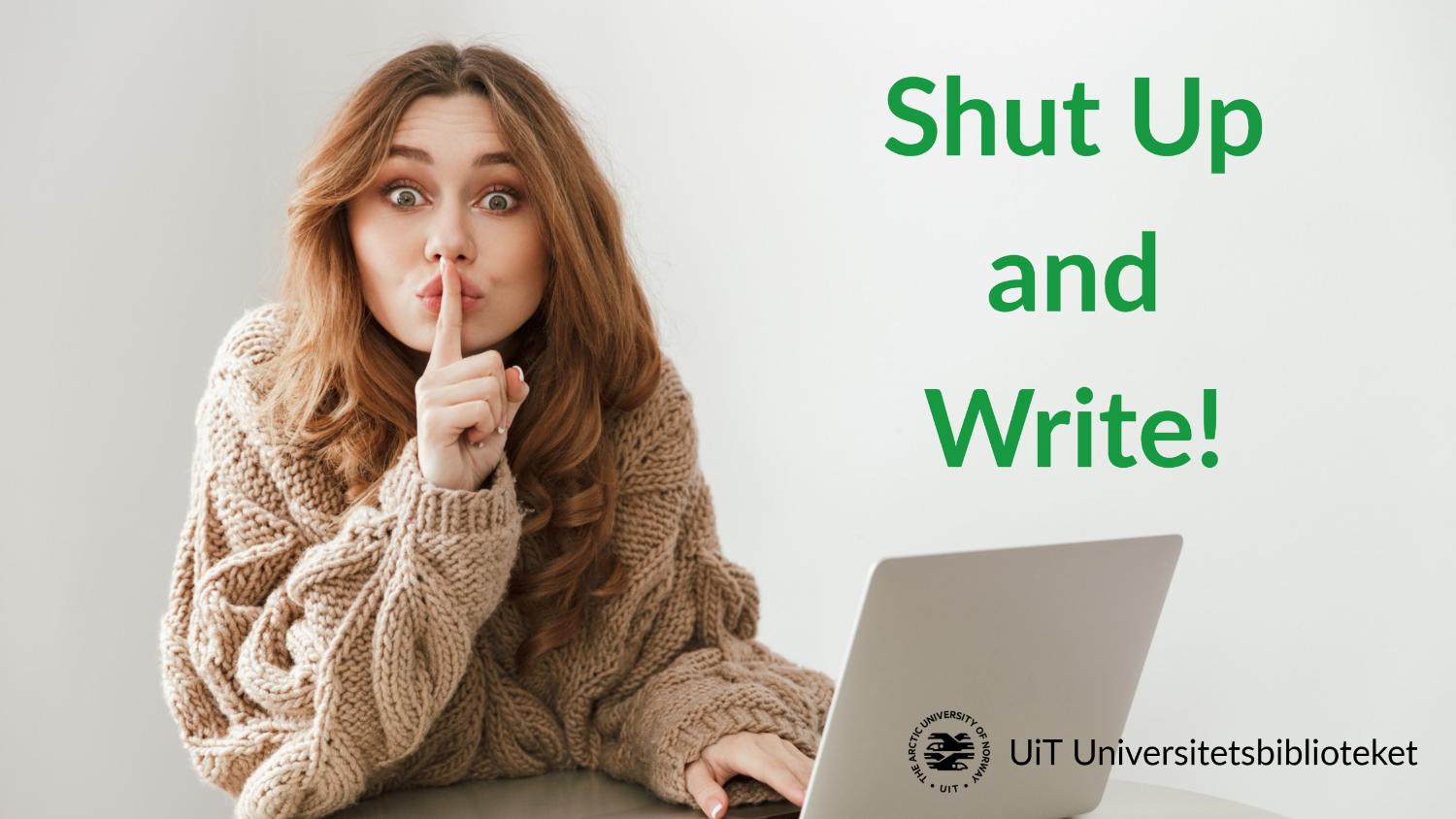 Illustrasjons-/bannerbilde for Shut up and write! 