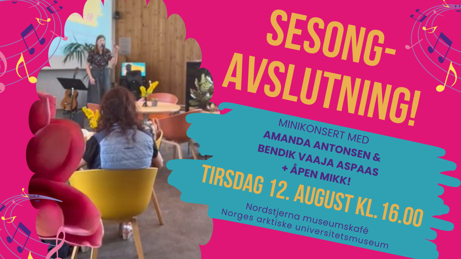 Illustrasjons-/bannerbilde for Sesongavslutning! Minikonsert + &Aring;pen Mikk i Nordstjerna Museumskaf&eacute;