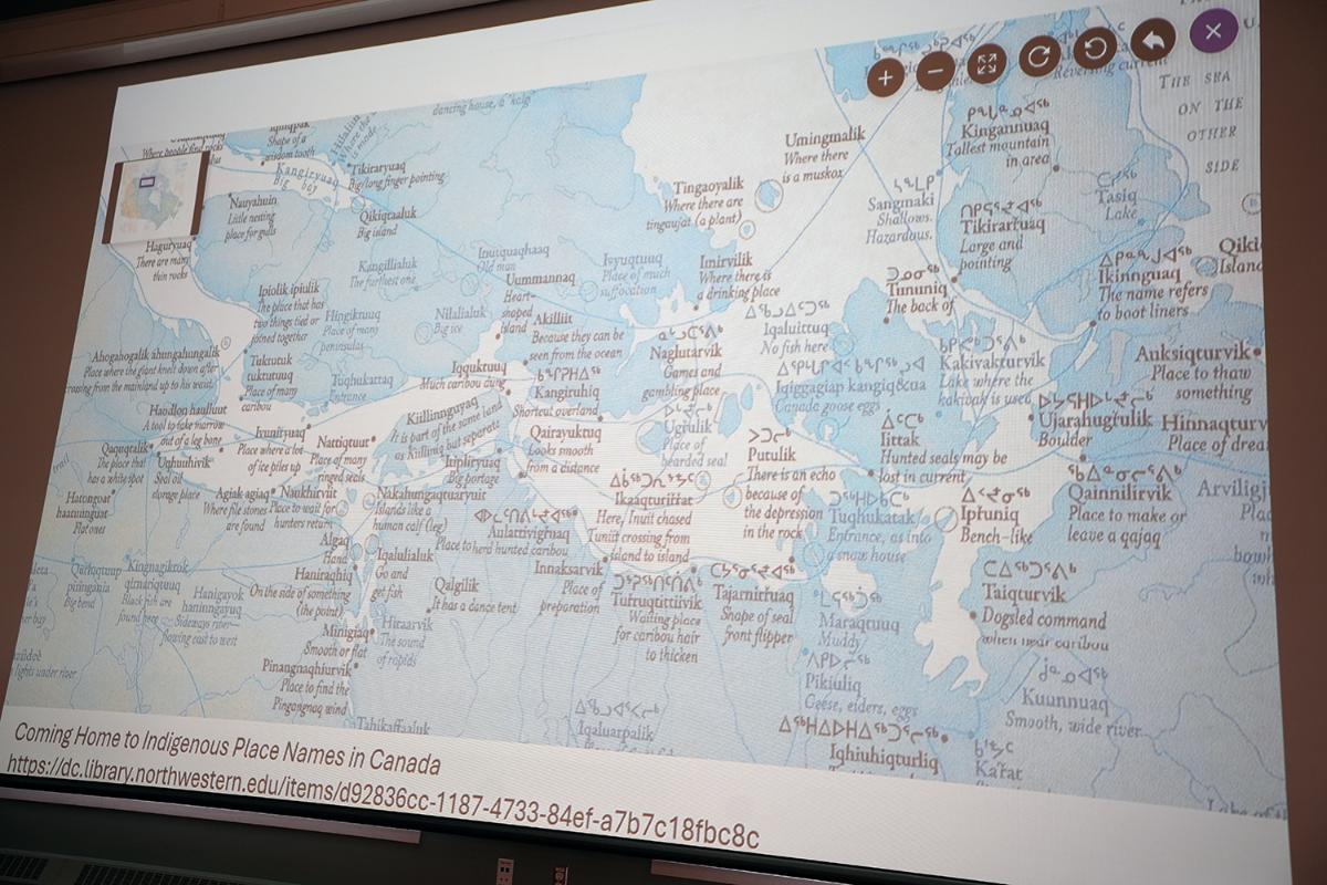 Kart med urfolks stedsnavn