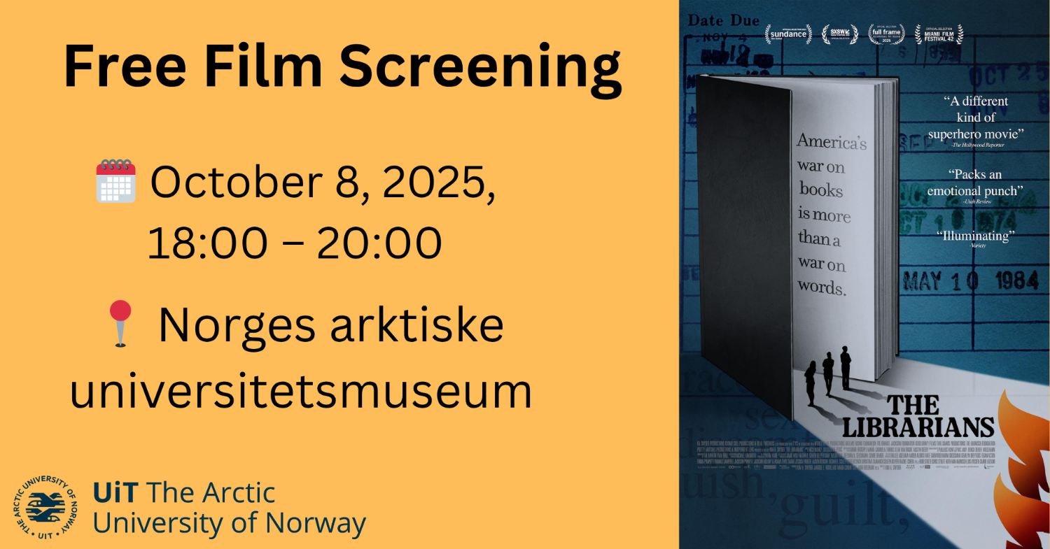 Illustrasjons-/bannerbilde for 🎥 Free Film Screening:&nbsp;The Librarians&nbsp;(2025) &ndash; A Northern Norway Premiere! 📚🔥