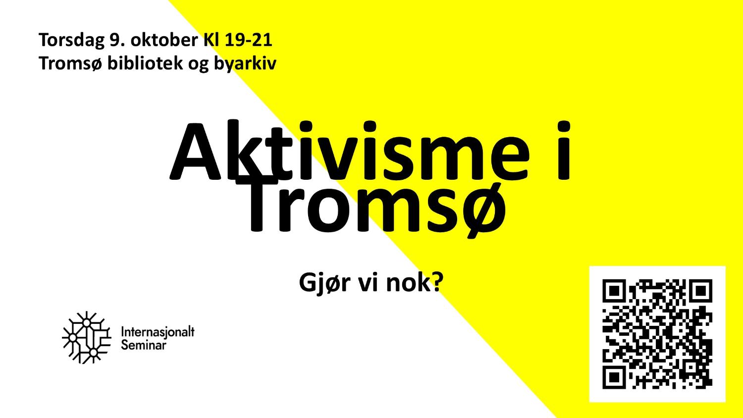 Illustrasjons-/bannerbilde for Debattmøte om drivkrefter bak politisk aktivisme i Tromsø / Debate meeting on the driving forces behind political activism in Tromsø