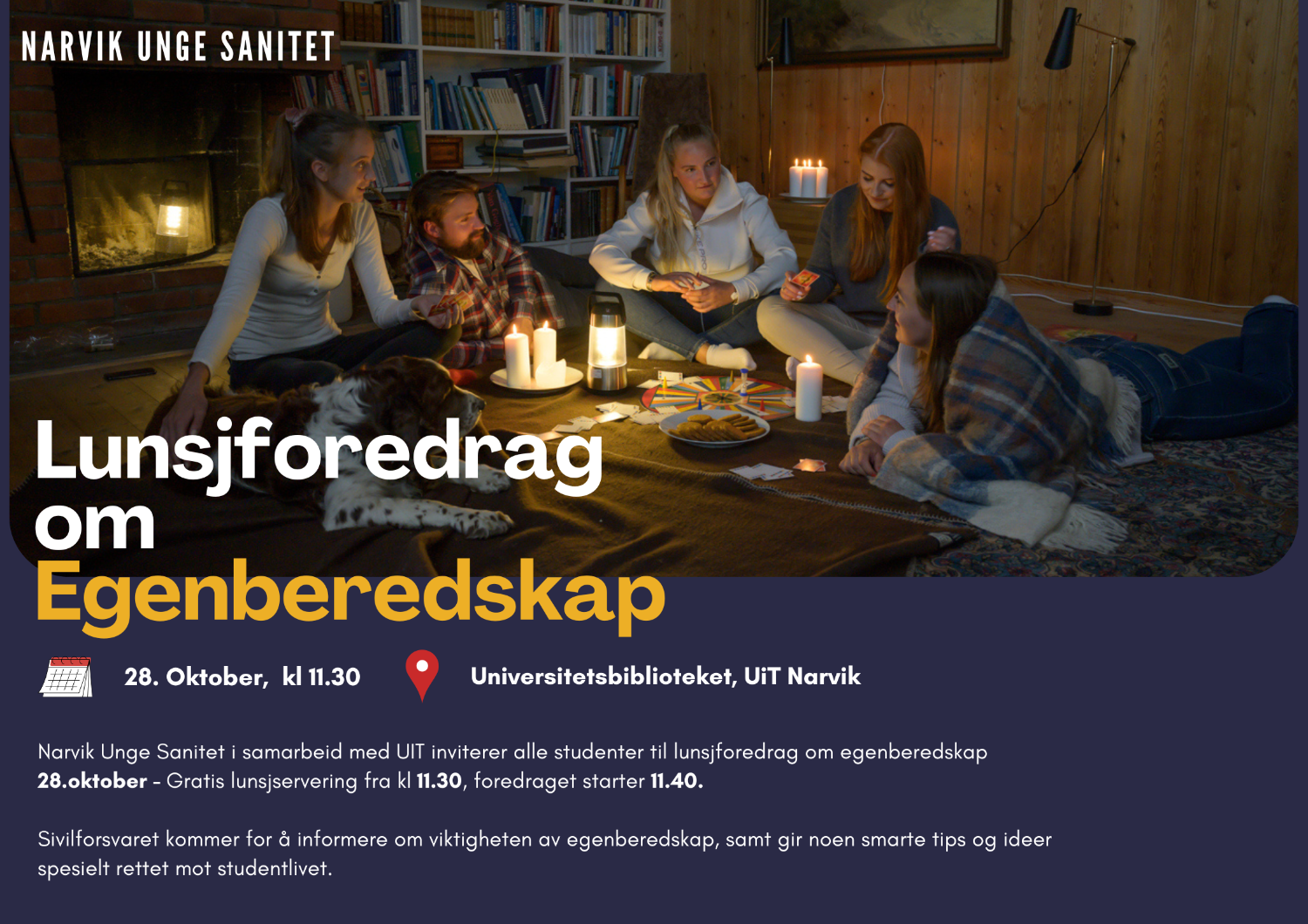 Illustrasjons-/bannerbilde for Lunsjforedrag om egenberedskap