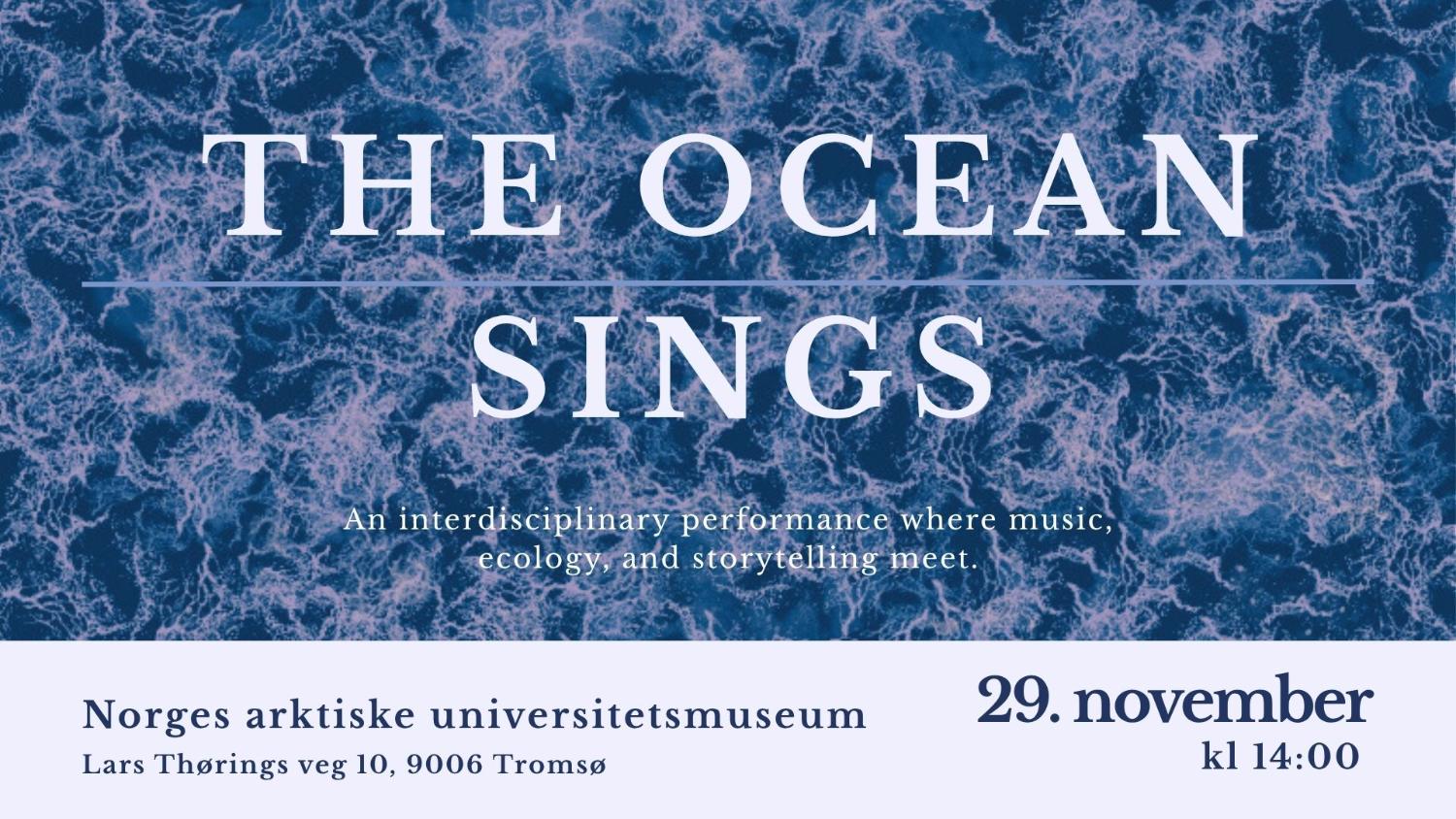 Illustrasjons-/bannerbilde for The ocean sings - An interdisciplinary performance where music, ecology, and storytelling meet