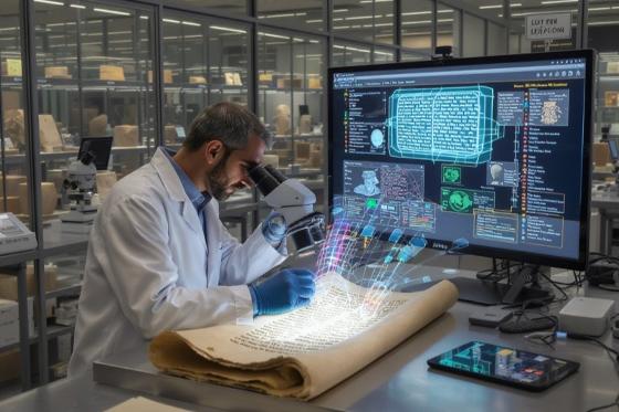 Illustrasjonsbilde for Doktorgradsskole for humaniora: Teknologiske og digitale tilnærminger til analyser av dokumenter og gjenstander fra antikken / Doctorate School of Humanities: Technological and digital approaches to the study of ancient written artefacts