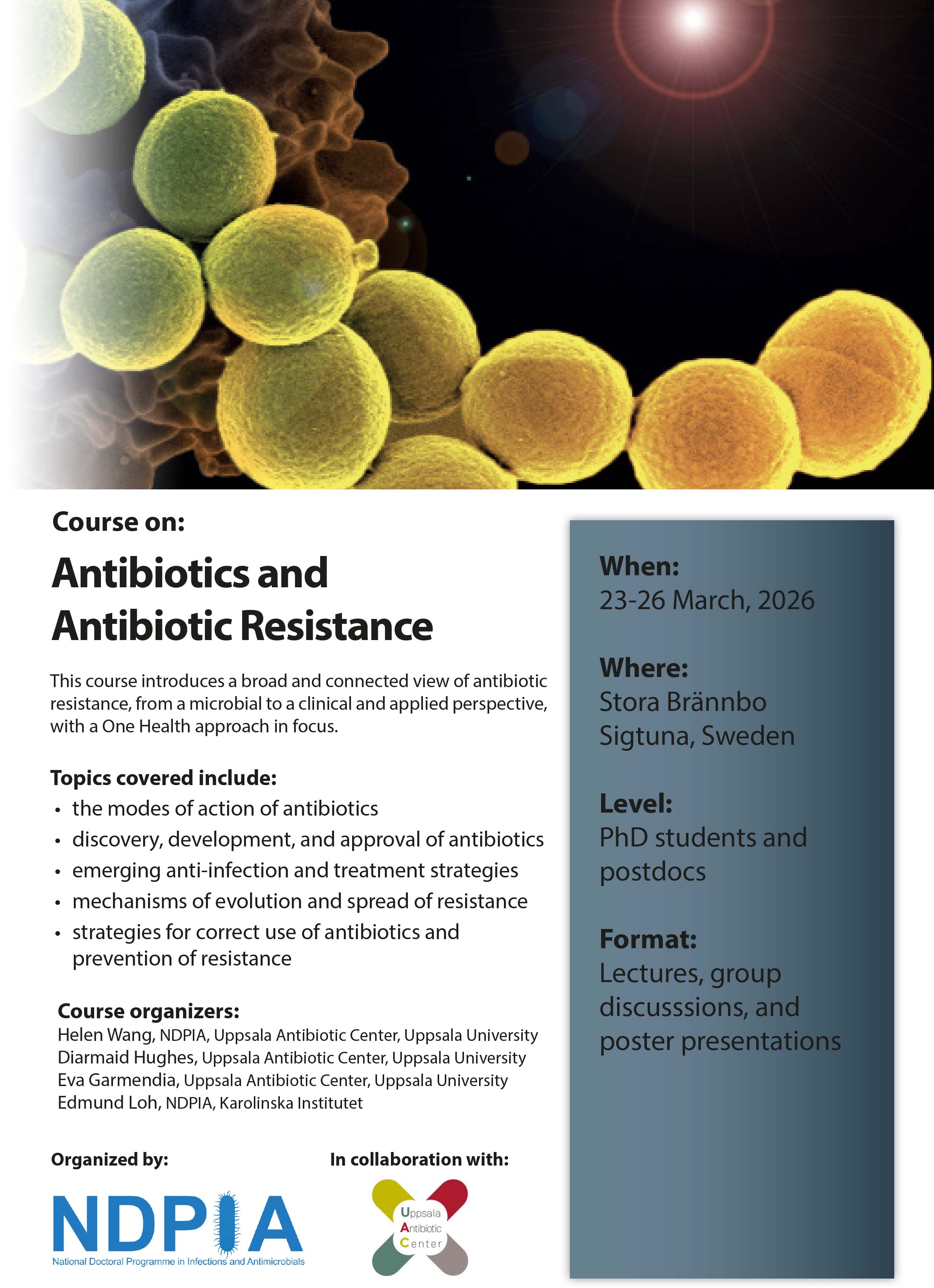 AMR_Flyer 2026_MiMa.jpg Antibiotics and Antibiotic Resistance course information