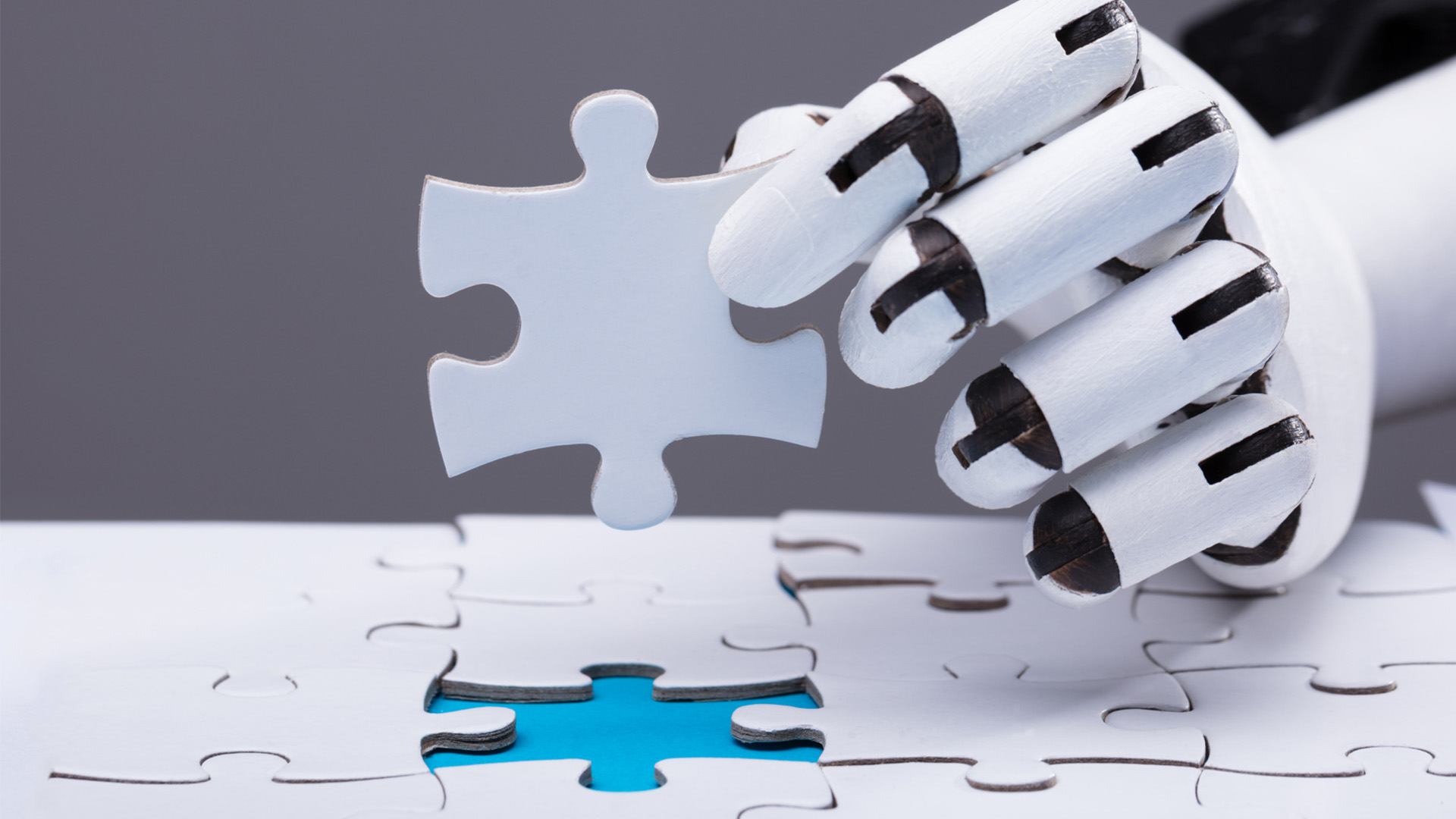 KI puslespill Et illustrasjonsbilde av kunstig intelligens som løser en logisk oppgave