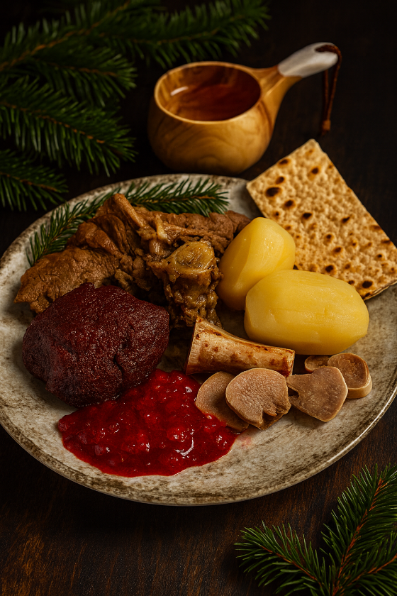 Illustrasjonsbilde for Fra fjell til bord: samisk aften med tradisjonsmat // From mountain to table: sámi evening with traditional cuisine // Duoddara mágut: sámi eahket árbevirolaš biepmuiguin