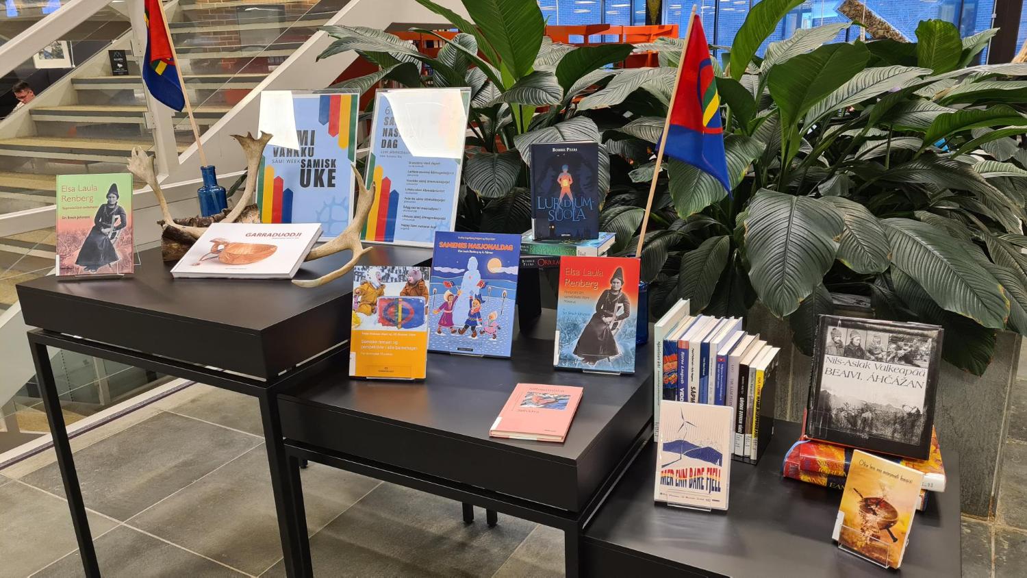 Illustrasjons-/bannerbilde for Samisk uke - utstilling på Kultur- og samfunnsfagbiblioteket