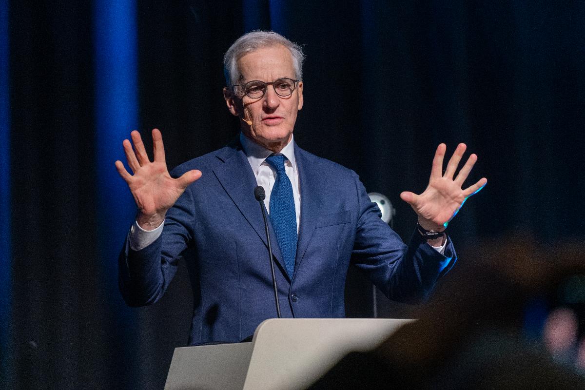 Statsminister Jonas Gahr St&oslash;re.