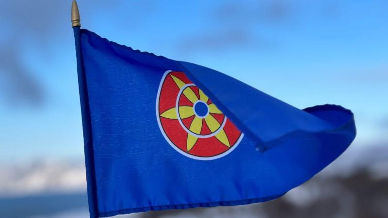 det kvenske flagget i vinden