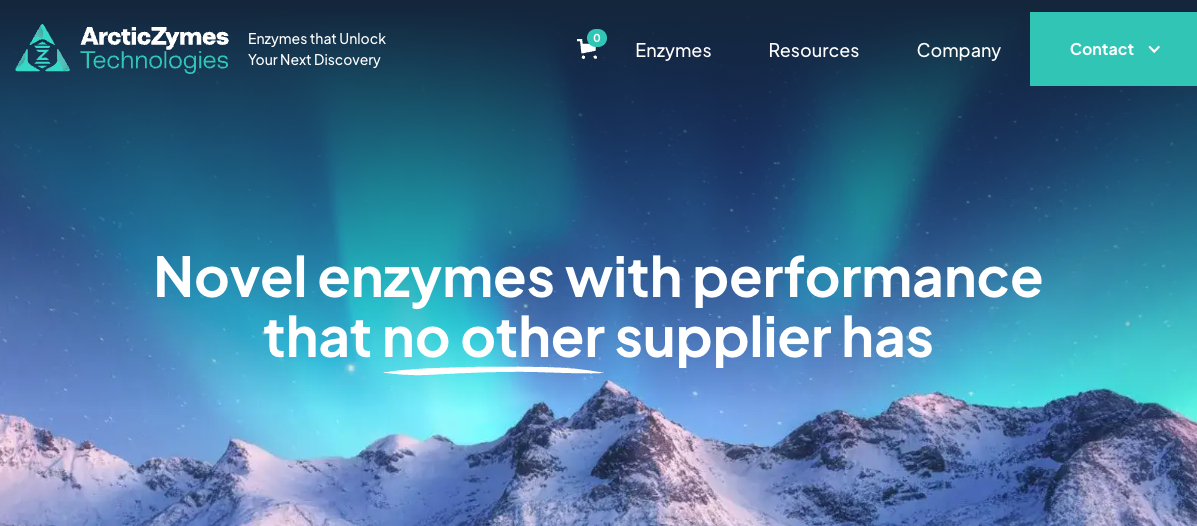 ArcticZymes website.png ArcticZymes website