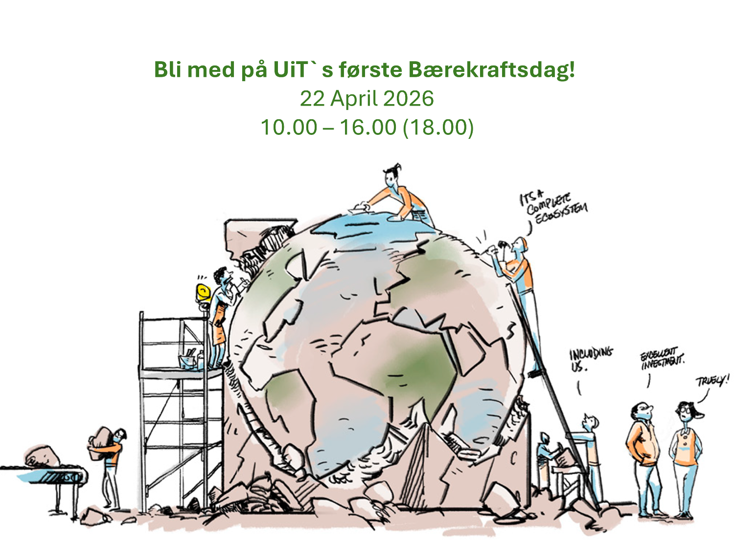 Illustrasjons-/bannerbilde for UiTs 1. B&aelig;rekraftsdag