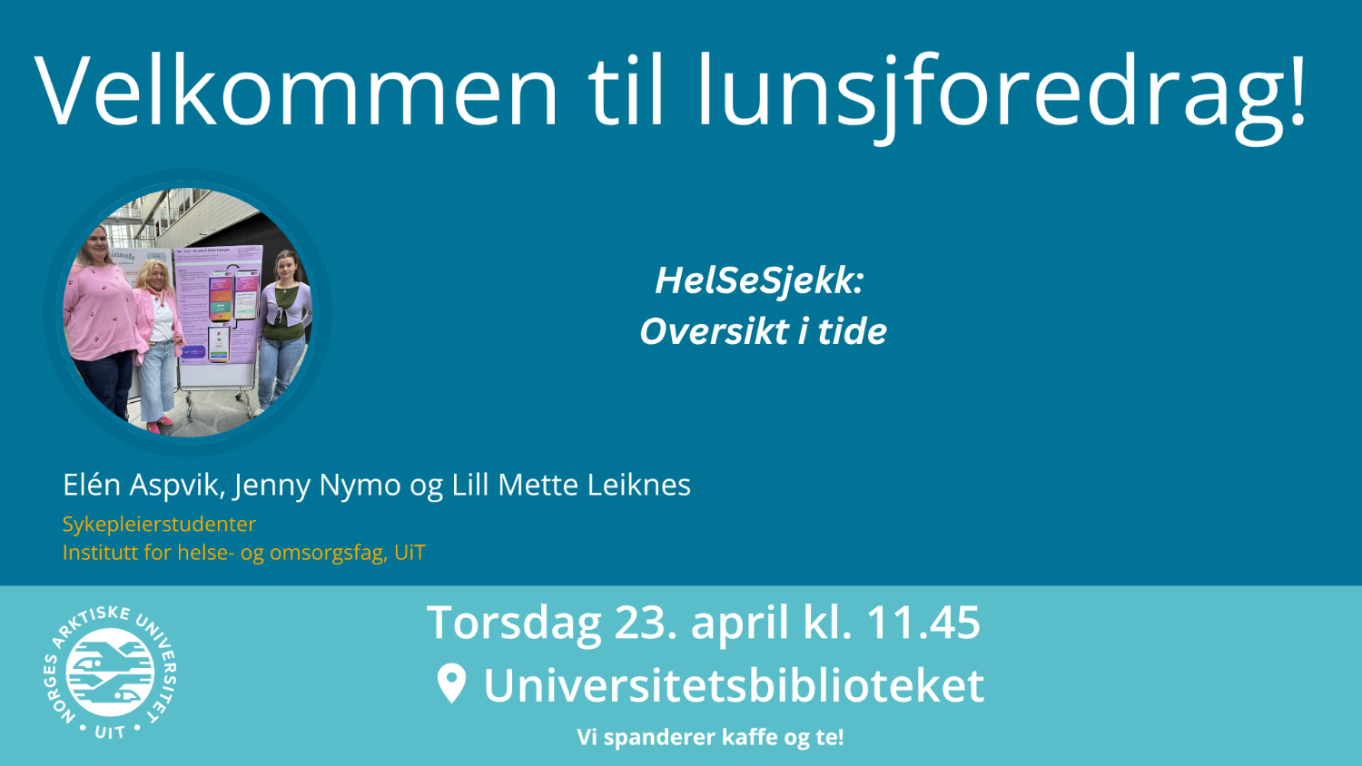 Illustrasjons-/bannerbilde for Lunsjforedrag: HelSeSjekk - Oversikt i tide