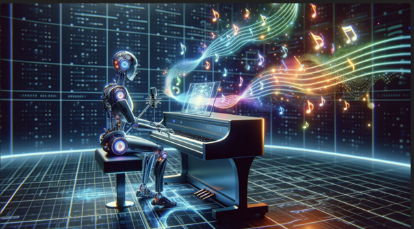 En robot som spiller e-piano