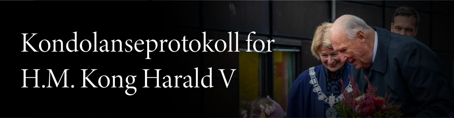 Illustrasjons-/bannerbilde for Kondolanseprotokoll for H.M. Kong Harald V tilgjengeleg ut denne veka
