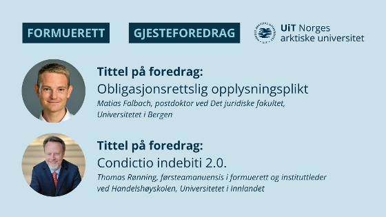 Gjesteforedrag innen formuerett med Matias Falbach og Thomas Rønning