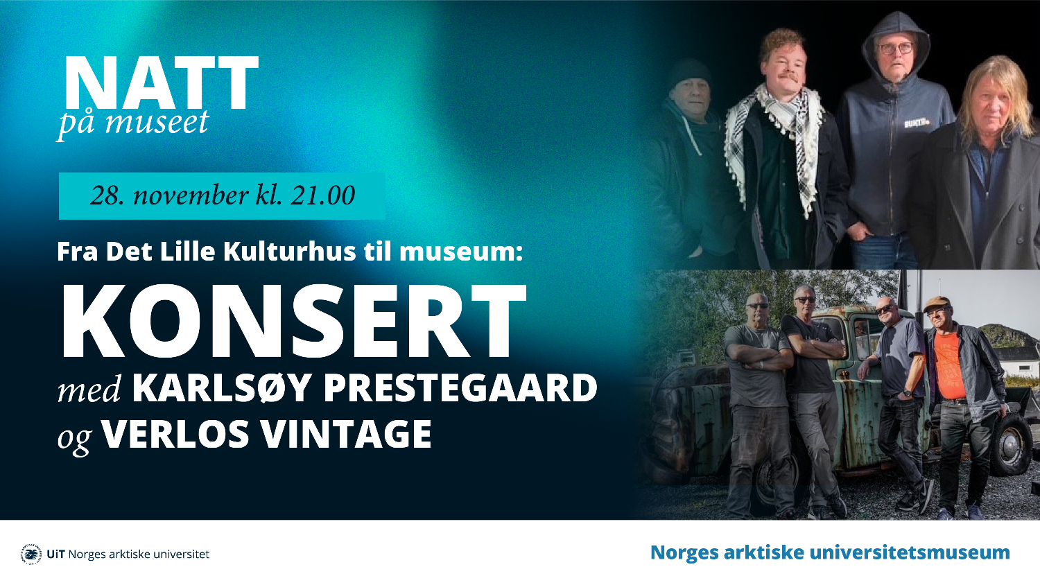 Illustrasjons-/bannerbilde for Fra Det Lille Kulturhus til museum: Konsert med Karlsøy Prestegaard og Verlos Vintage